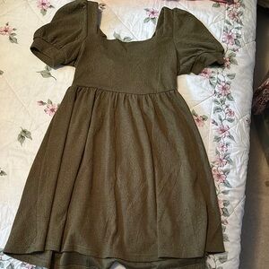 Chic Olive Green Dress